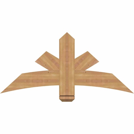 Ekena Millwork Alberta Smooth Timber Gable Bracket, Western Red Cedar, 48"W x 22"H x 3 1/2"D x 5 1/2"F, 11/12 Pitch GBW048X22X0406ALB00SWR